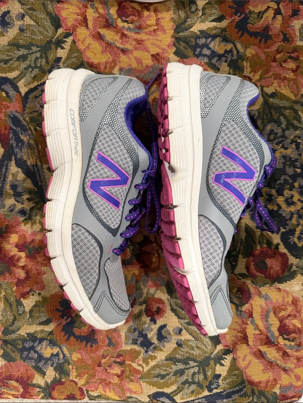New Balance Women’s Gray, Purple and Pink Running Shoes
